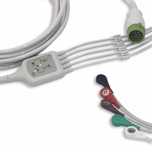 Wego ECG Cable With 5 Leadwires AHA