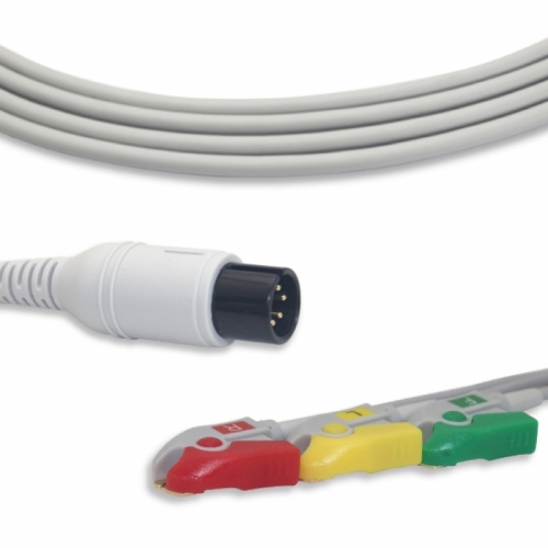 Comen ECG Cable With 3 Leadwires IEC