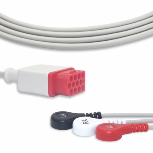 Bionet ECG Cable With 3 Leadwires AHA