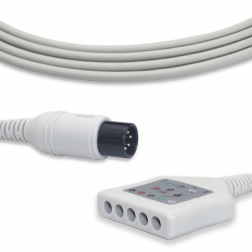 General 6 Pins ECG Trunk Cable, 5 Leads