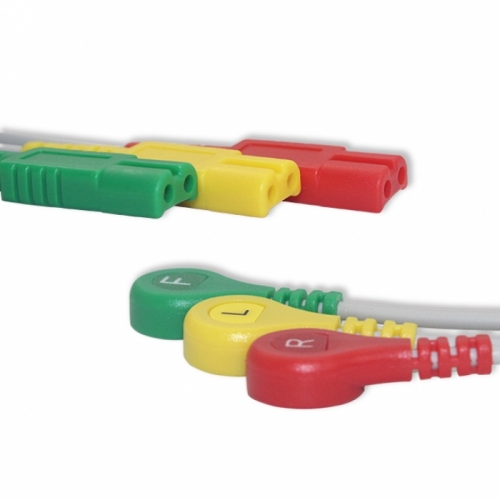 General 6pins ECG Leadwires ,3 Lead, Snap