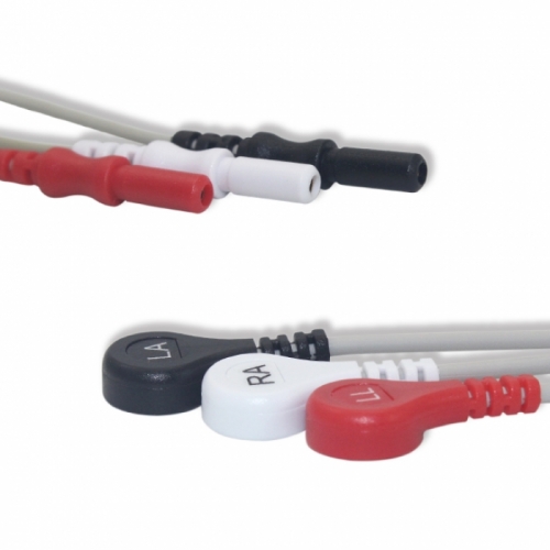 General 6pins ECG Leadwires ,3 Lead, Snap