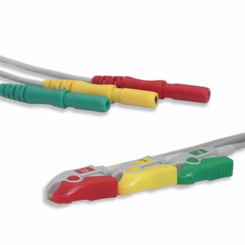 General 6pins ECG Leadwires ,3 Lead, Pinch