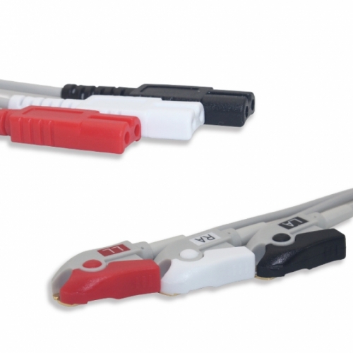 General 6pins ECG Leadwires ,3 Lead, Pinch