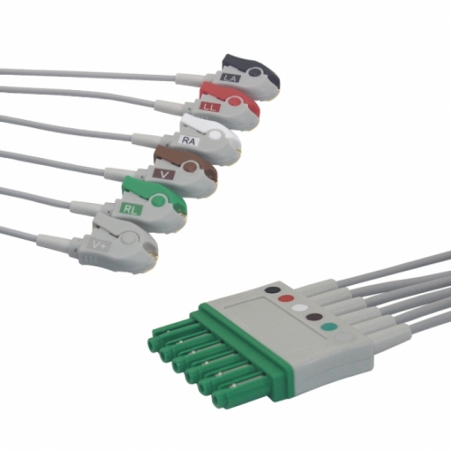 Drager-Siemens 6P ECG Leadwire, 6Lead, Pinch