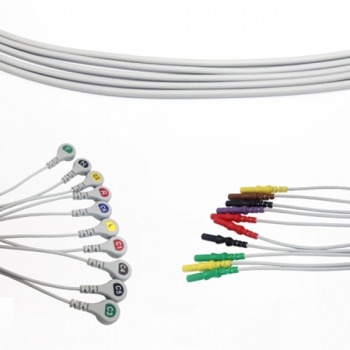Normal DIN 1.5 Leadwire Set, 10 Lead, Snap