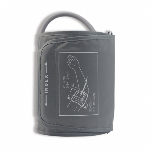 NIBP Cuff with bag, Nylon Grey, Single tube BE-102