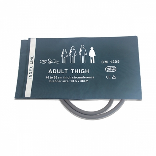 Reusable NIBP Cuff, Adult Thigh, Double Tube With 