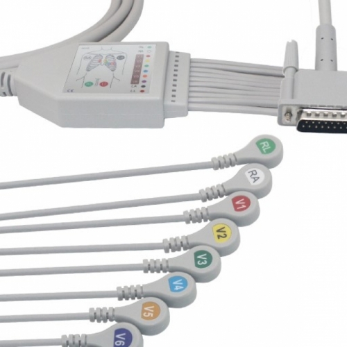 Philips EKG Cable With 10 Leadwires AHA, Fixed Sna